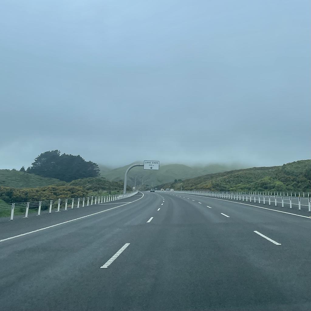 The road out of Wellington, heading north