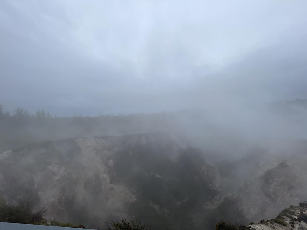 A misty view of the crater fields